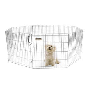 Precision Silver ExPen with Snaps Pet Exercise Pen
