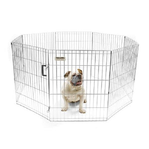 Precision Silver ExPen with Snaps Pet Exercise Pen
