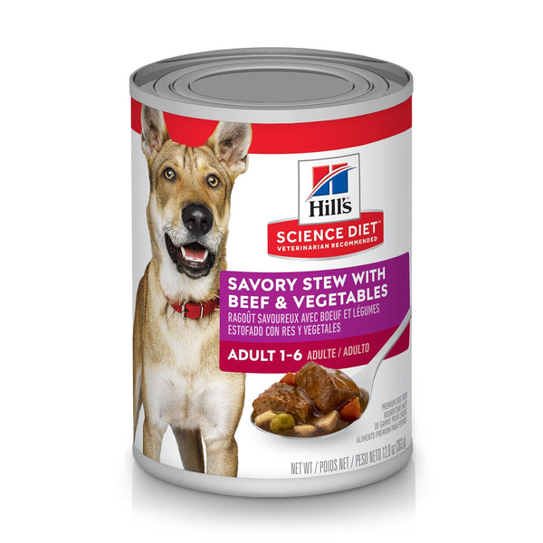 Hill's Science Diet Adult Savory Stew with Beef & Vegetables Wet Dog Food