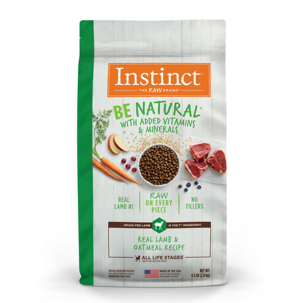 Instinct Be Natural Agneau réel et avoine croquettes pour chien