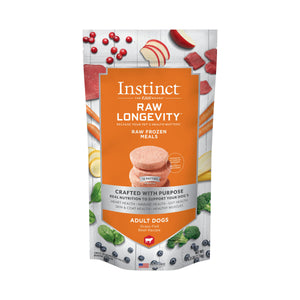 Instinct Raw Longevity Patties Grass-Fed Beef Frozen Dog Food