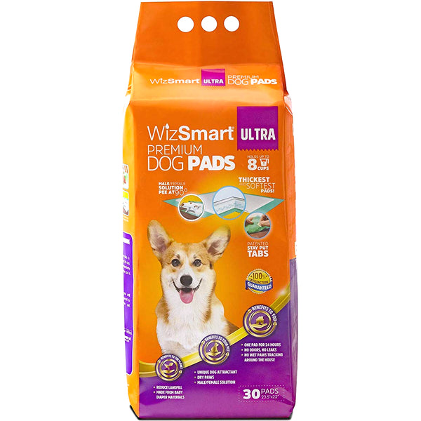 Wizsmart Ultra Dog Pad, 30-count