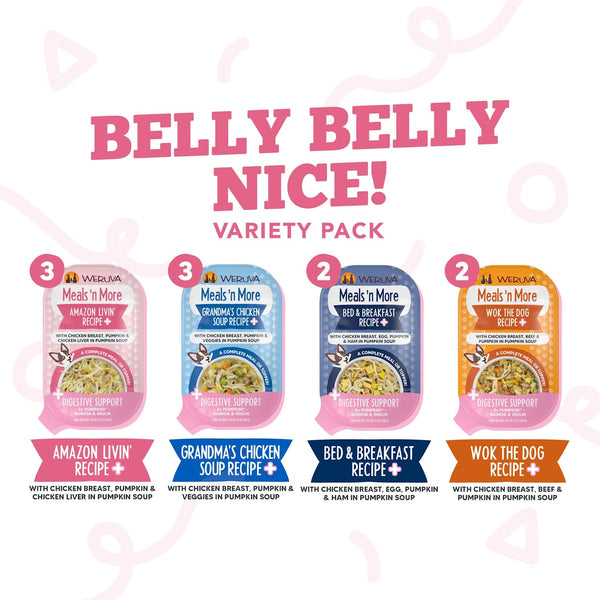 Weruva Meals 'n More Pack varié Belly Belly Nice! de repas humides pour chien (CA), 3,5 oz, paquet de 10