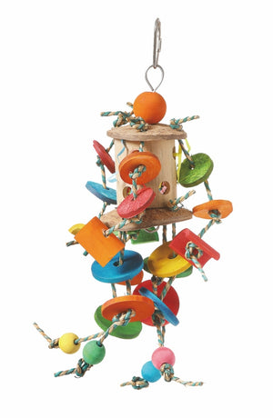 HARI Smart Play Parrot Toy, Coconut Merry Go Round