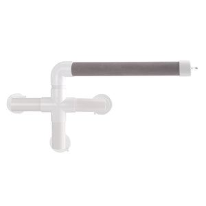 HARI Active Play Fold-Away Shower & Window Perch for Large Parrots, 15-in