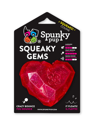 Spunky Pup Jouet cœur couineur Gems pour chien