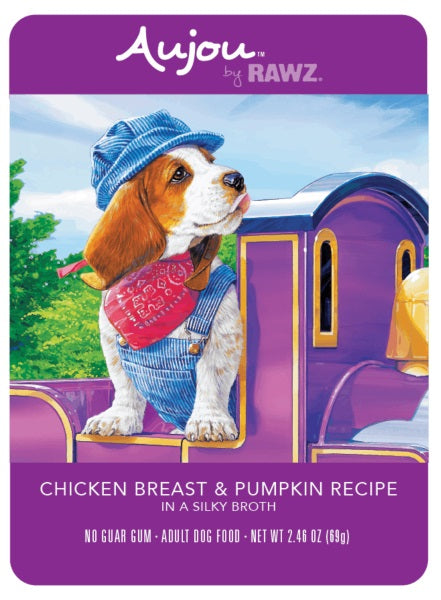 Aujou by RAWZ Dog Chicken & Pumpkin Wet Dog Food, 2.46-oz