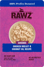 RAWZ Cat Shredded Chicken Breast & Coconut Oil Recipe Wet Cat Food Pouch, 2.46-oz