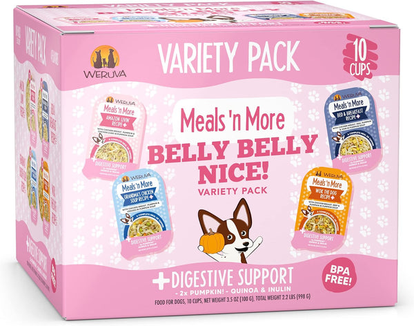 Weruva Meals 'n More Pack varié Belly Belly Nice! de repas humides pour chien (CA), 3,5 oz, paquet de 10