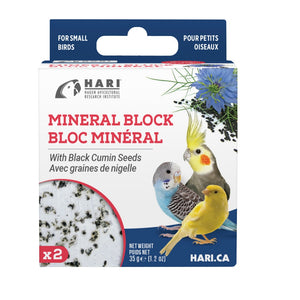 HARI Bloc Minéral pour Petits Oiseaux, Graines de Cumin Noir, 1,2 oz