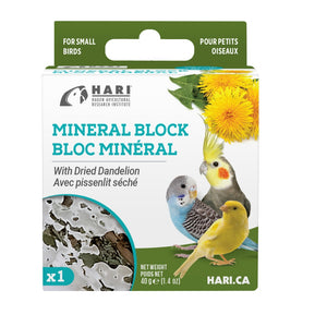 HARI Mineral Block for Small Birds, Dried Dandelion, 1.2-oz