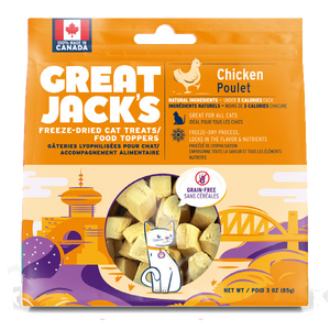Great Jack's Friandises pour chats lyophilisées au poulet sans céréales