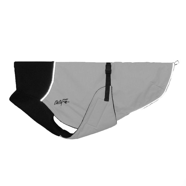 Chilly Dogs Great White North Dog Coat, Black/ Grey Shell