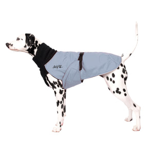 Chilly Dogs Great White North Dog Coat, Black/ Grey Shell