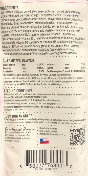 The Honest Kitchen Chicken & Fish Grain-Free Dehydrated Cat Food