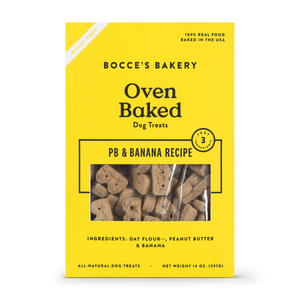 Bocce's Bakery Better Basics Peanut Butter and Banana Dog Biscuits, 14-oz