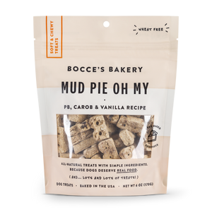 Bocce's Bakery Everyday Mud Pie Oh My Beurre d’arachide, Caroube et Vanille Recette Douce & Moelleux pour chien Friandises pour chiens, 170-gram