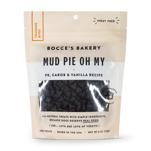 Bocce's Bakery Everyday Mud Pie Oh My Peanut Butter, Carob & Vanilla Recipe Training Bites Dog Treats, 6-oz