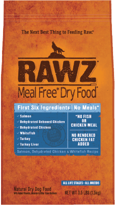 RAWZ Dog Meal Free Salmon, Chicken & Whitefish Recipe Dry Dog Food