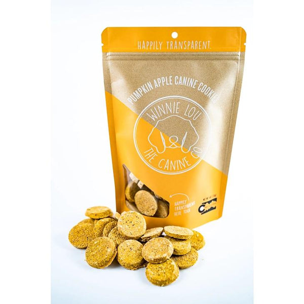 Winnie Lou The Canine Co. Pumpkin Apple Canine Cookies Dog Treats, 4-oz