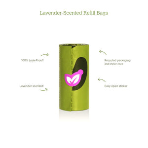 Earth Rated Sac à caca en rouleau unique, parfumé à la lavande