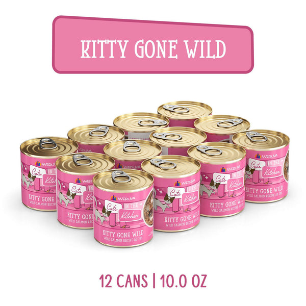 Cats in the Kitchen Kitty Gone Wild Wild Salmon Recipe Au Jus Wet Cat Food Can