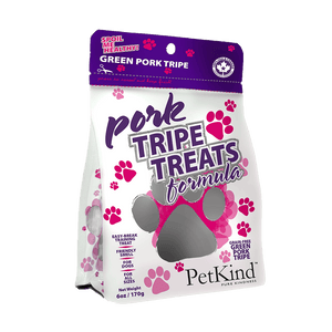 PetKind Green Pork Tripe Formula Grain-Free Dog & Cat Treats, 6-oz|170-g