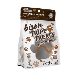 PetKind Green Bison Tripe Formula Grain-Free Dog & Cat Treats, 6-oz|170-g