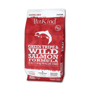PetKind Tripe Dry Tripes vertes et formule de saumon sauvage Nourriture sèche pour chiens sans grains