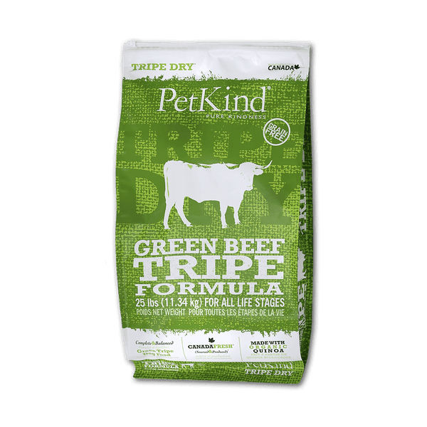 PetKind Tripe Dry Tripe de boeuf vert Formula Nourriture sèche pour chiens sans grains