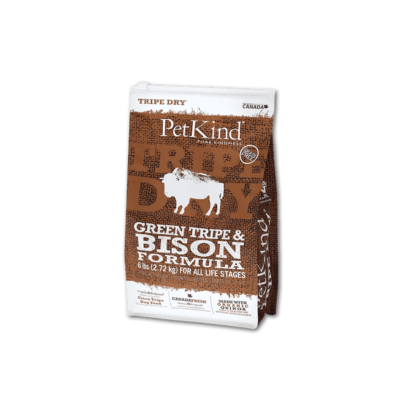 PetKind Tripe Dry Tripe vert & bison Formula Nourriture sèche pour chiens sans grains