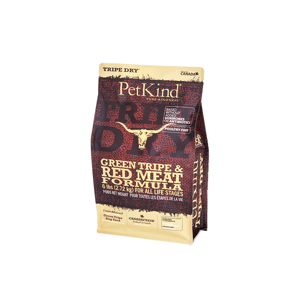 PetKind Tripe Dry Viande rouge et formule de tripes vertes Nourriture sèche pour chiens sans grains