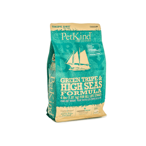 PetKind Green Tripe & High Seas Formula Dry Cat Food, 4-lb|1.8-Kg