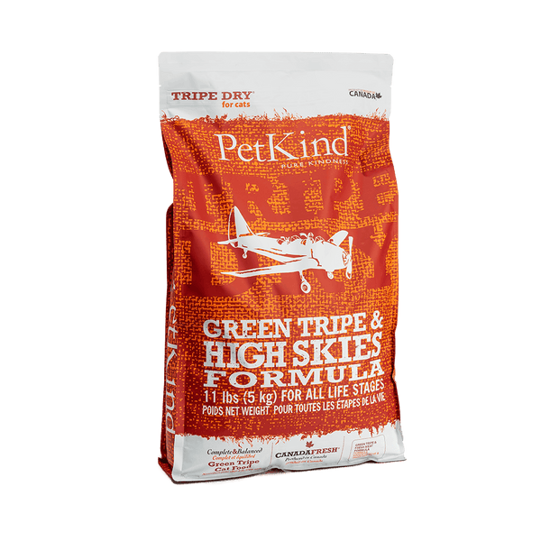 Petkind Tripe Dry Green Tripe & High Skies Formula Dry Cat Food