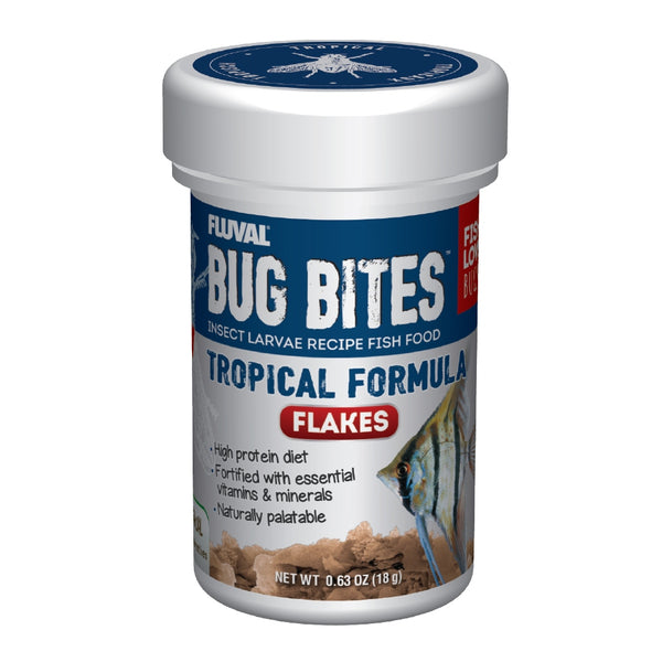 Nourriture pour poissons en flocons tropicaux Fluval Bug Bites