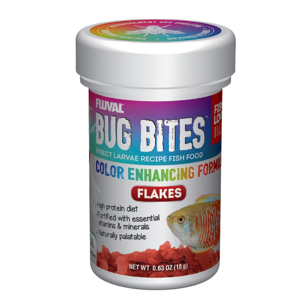 Fluval Bug Bites Color Enhancing Flakes Fish Food