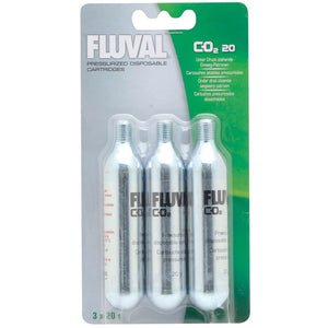 Fluval Pressurized CO2 Disposable Cartridges, 3 x 20 g