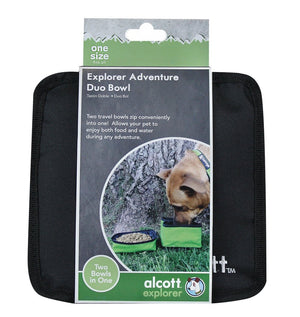 Alcott Explorer Gamelle duo d'aventure pour chiens, verte