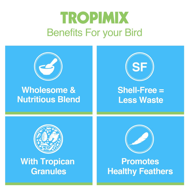 HARI Tropimix Enrichment Food Blend for Small Parrots