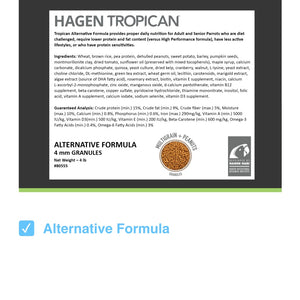 HARI Tropican Formule Alternative Granulés pour Perroquets, 4-lb