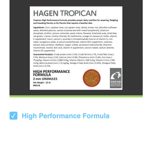 HARI Tropican High Performance Formula 2 mm Granules for Cockatiels & Lovebirds, 25-lb