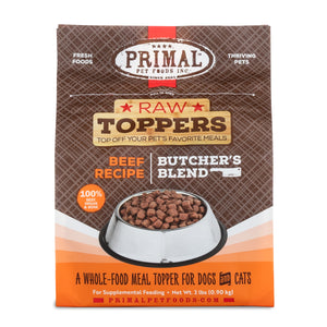 Primal Raw Toppers Butcher's Blend Beef Dog & Cat Food Topper