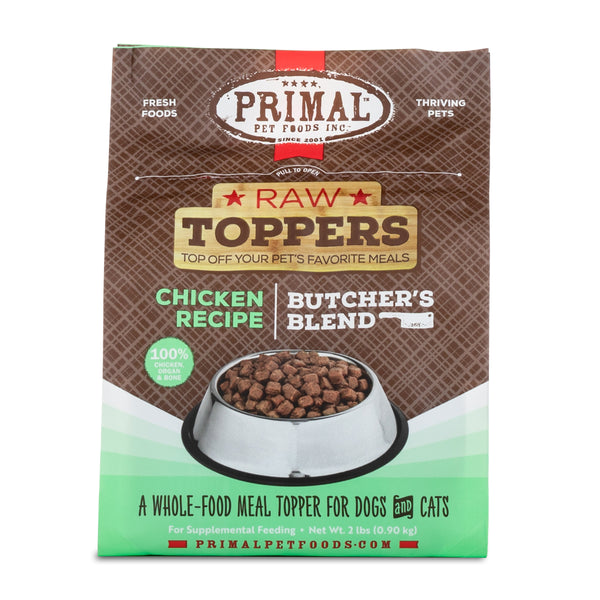 Primal Raw Toppers Butcher's Blend Chicken Dog & Cat Food Topper