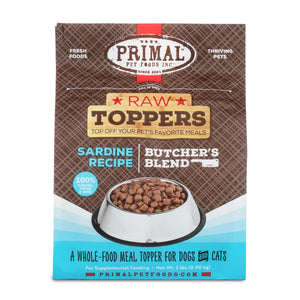 Primal Raw Toppers Butcher's Blend Sardine Dog & Cat Food Topper