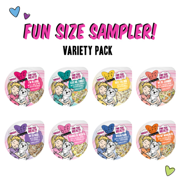 BFF Fun Size Meals Pack varié découverte Fun Size de repas humides pour chien (CA), 2,75 oz, paquet de 8