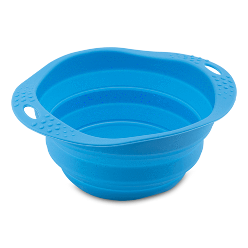 Beco Travel Pet Bowl, Blue, Medium