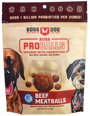 Boss Dog Pro Balls Freeze Dried Raw Beef Meatball Dog Treats