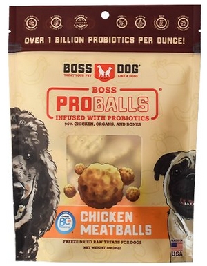 Boss Dog Pro Balls Freeze Dried Raw Chicken Meatball Dog Treats