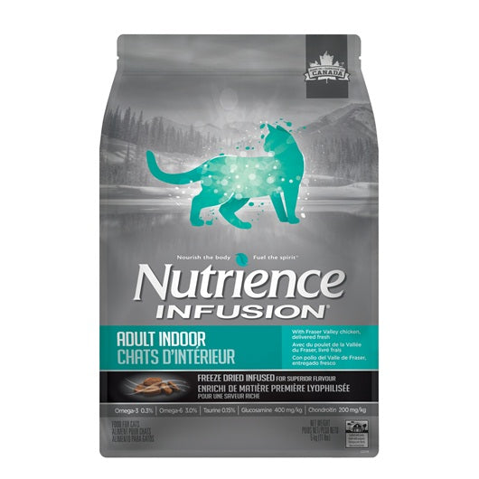 Nourriture sèche pour chats au poulet d'intérieur Infusion Nutrience
