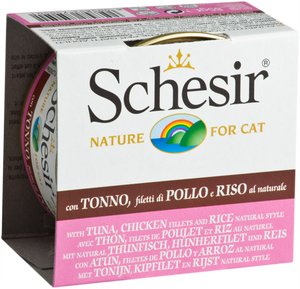 Schesir Chicken, Tuna & Rice Natural Wet Cat Food Can